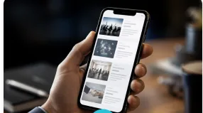 Persona revisando novedades de TECSA en su teléfono