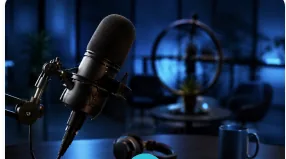 Micrófono de podcast de Voces TECSA